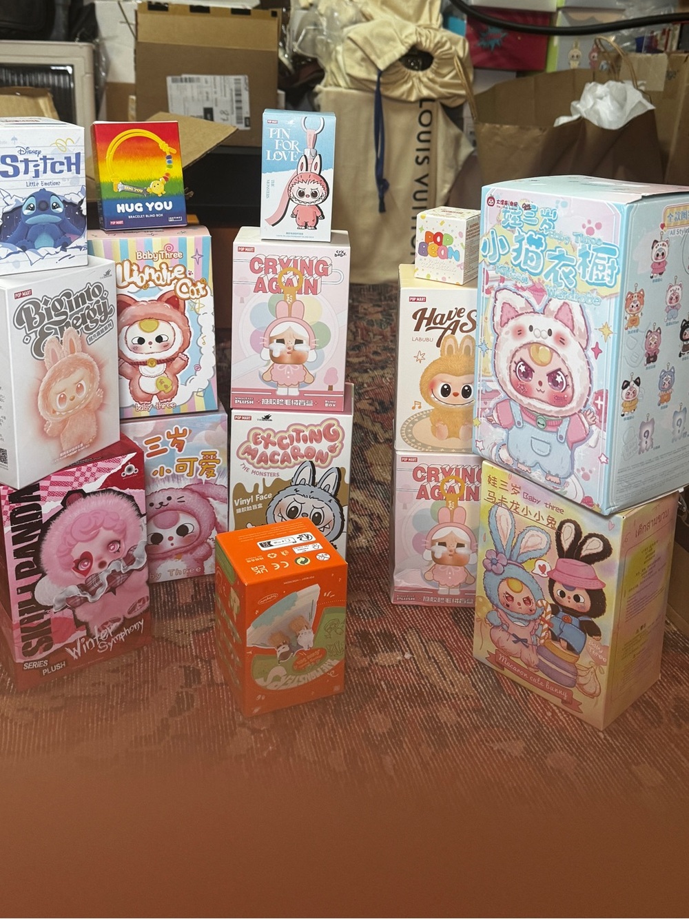 A lot of 25 Labubu Baby3 Stitch Skulpanda & many more $5500 value